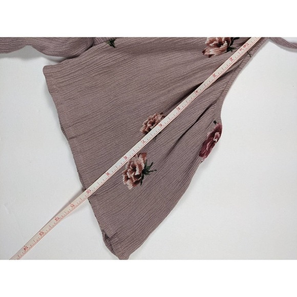 Torrid Cold Shoulder Top Light Purple Floral Plus Size 1 Gauze Lace Embroidered - Picture 9 of 13